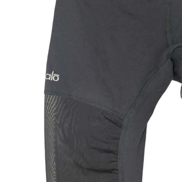 ALO Yoga Black Rushed Mesh Leggings small - Picture 2 of 4